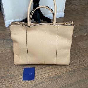 Rebecca Minkoff MAB Cream Pebbled Leather Tote